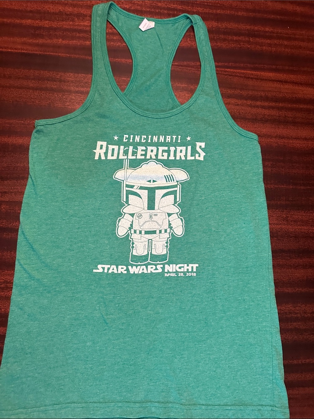 Cincinnati RollerGirls Star Wars Night Green Tank Top